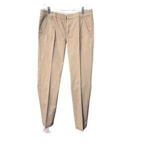 Womens Khaki Organic Cotton Slim Pants by Kuyichi Size 29 waist